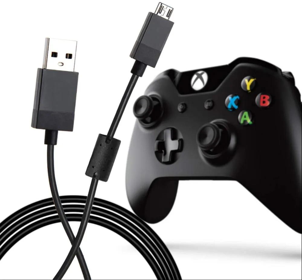 Xbox One S Xコントローラー用の充電器充電ケーブル、マイクロUSB 2.0プレイデータ同期チャージコード9フィート