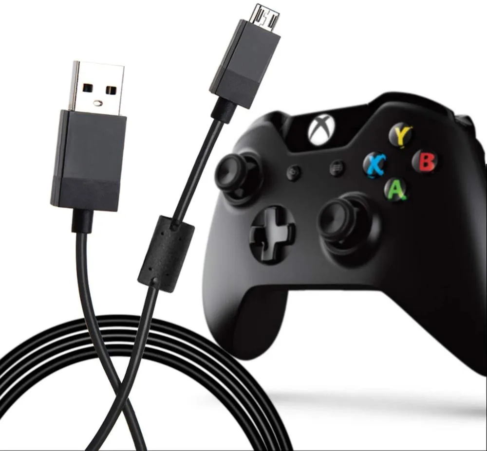 Ładowarka Kabel ładowania dla kontrolera Xbox One S X, Micro USB 2.0 Play Sync Sync Curd 9ft