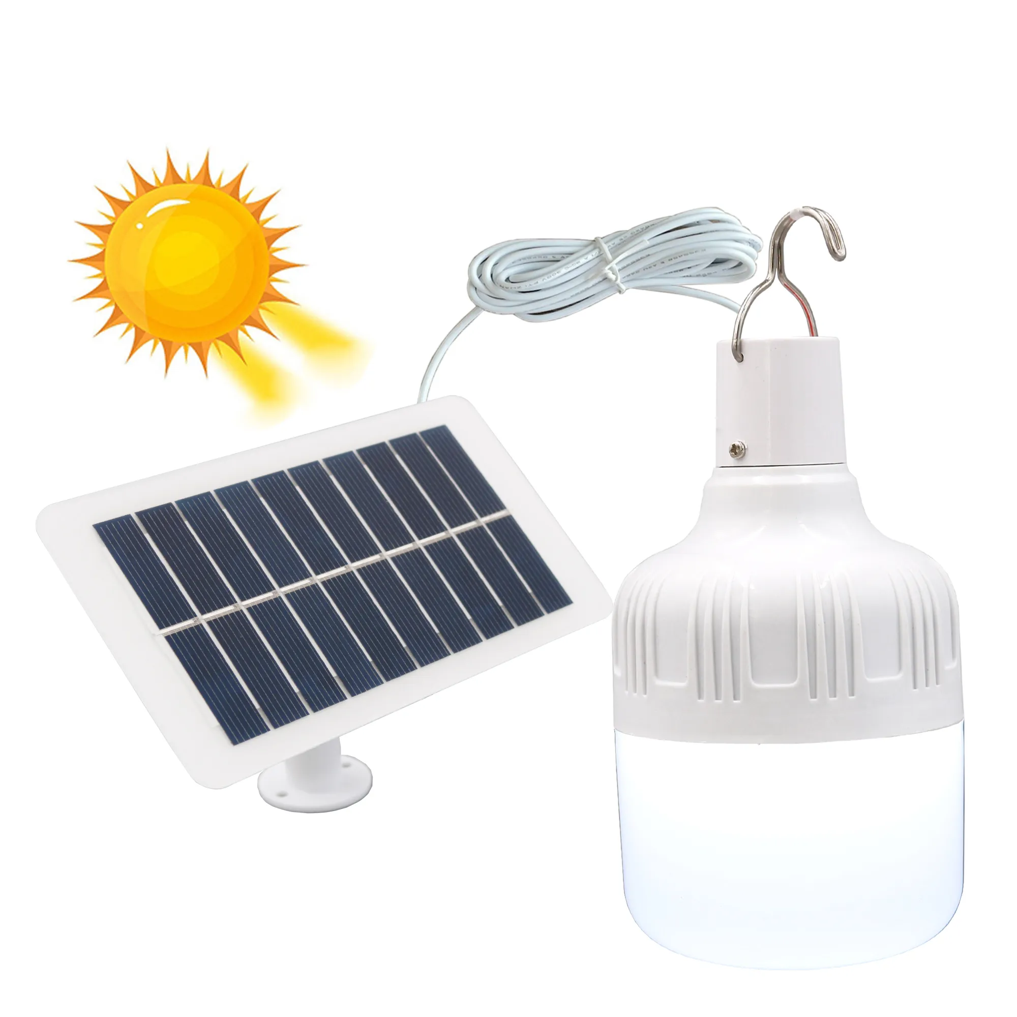 5W 7W 9W PORTABLE LED Solar Lamp laddad solenergi Ljuspanel Powered Emergency Lamp för utomhusträdgårdstältfiske