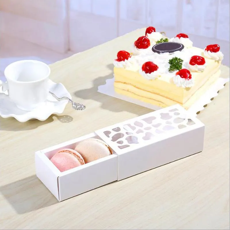 선물 포장 럭셔리 흰색 중공 마카롱 박스 디저트 포장 상자 작은 생 과자 베이킹 머핀 비스킷 초콜릿 파티 웨딩 장식