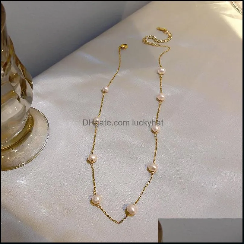 pendant necklaces wedding gold chain pearl jewelry bridal for women gifts short necklace