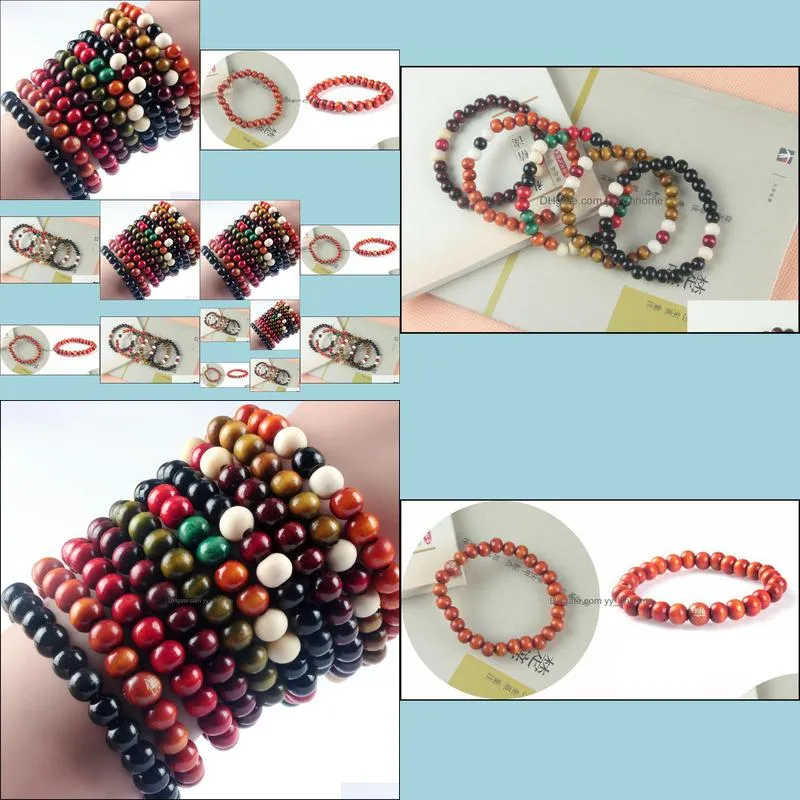 charm bracelets for women & bangle colorful wooden beads bracelet yydhhome