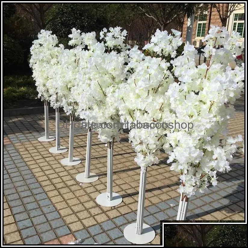 Decorative Flowers & Wreaths Festive Party Supplies Home Garden Wedding Decoration 5Ft Tall Slik Artificial Cherry Blossom Tree Roman