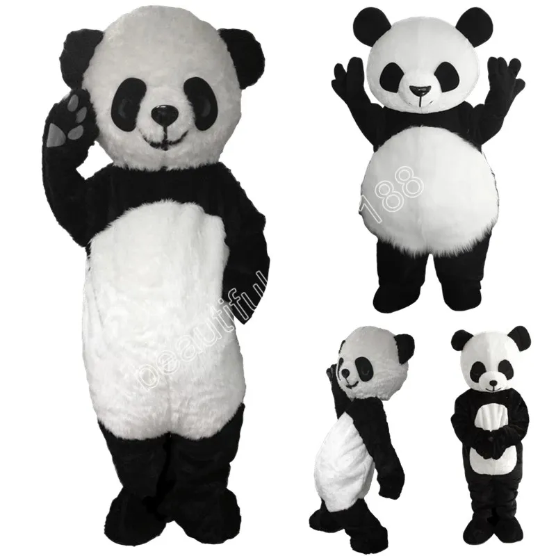 Halloween Panda Mascot Charakter Kostium Wysokiej Jakości Cartoon Pluszowy Anime Anime Tematu Charakter Dorosły Rozmiar Boże Narodzenie Karnawał Festiwal Fancy Dress