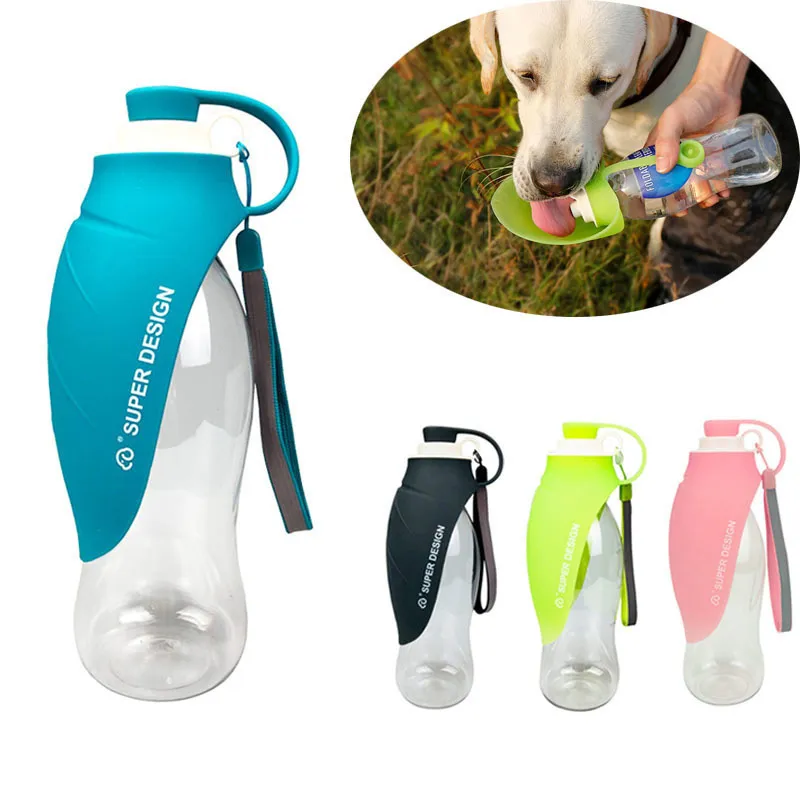Bouteille d'eau portable pour chien de compagnie de 580 ml pour la marche, bol de voyage en feuille de silicone souple, distributeur de boisson pour chiot chat Y200917