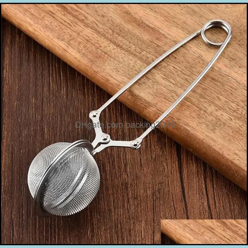 5pcs Stainless Steel Tea Ball Spoon Tea Mesh Ball Infuser Strainers With Handle kitchen tools