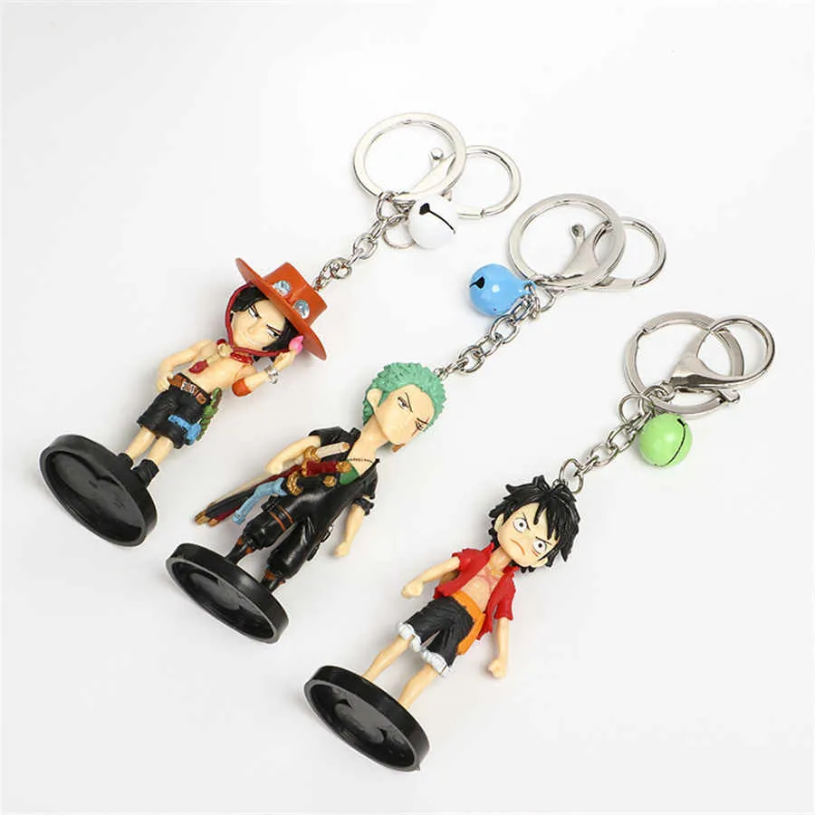 海外個人輸入 One Piece Keychain Set 6 PVC Ninja Action Figures Featuring キーホルダー・アクリルキーホルダー