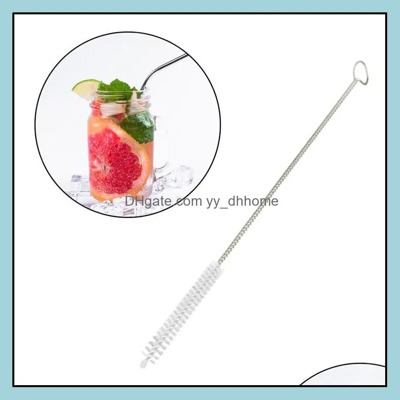 nylon soft brush clean straw brush for stainless steel straw cleaning three sizes china factory supply