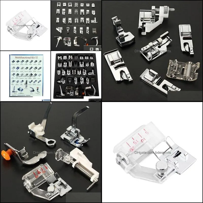 32pcs Domestic Sewing Machine Presser Foot Feet Kit Set For Brother Singer Janome Sewing Tools & Accessory CY-032