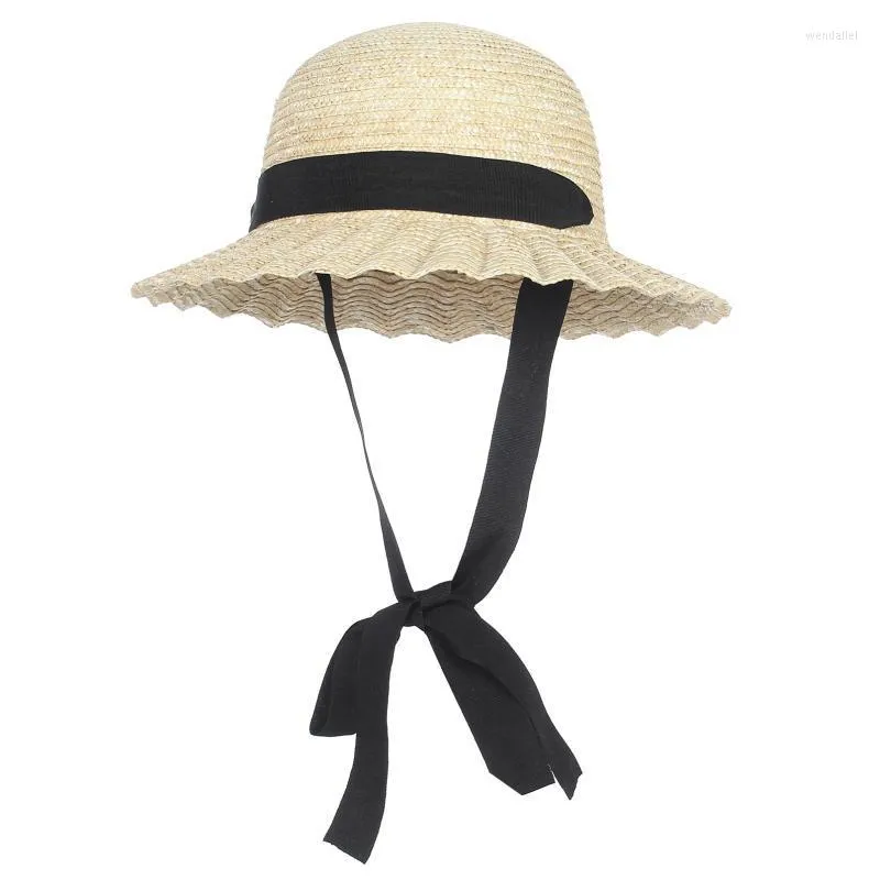 Summer Ribbon Sun Hat For Women Wide Brim Straw Style With UV Protection  For Beach, Vacation, Travel And Outdoor Activities From Wendallel, $16.01