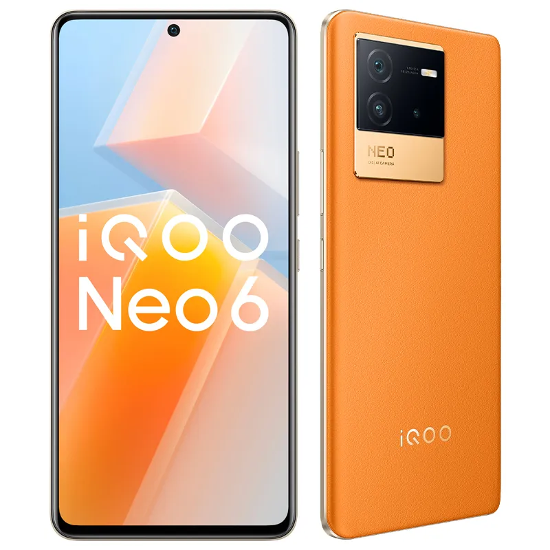 Vivo IQOO NEO 6 5G Telefone celular 12 GB RAM 256 GB ROM Snapdragon 8 Gen1 64.0MP OIS NFC Android 6.62 "AMOLED 120Hz ID da impressão digital de tela face