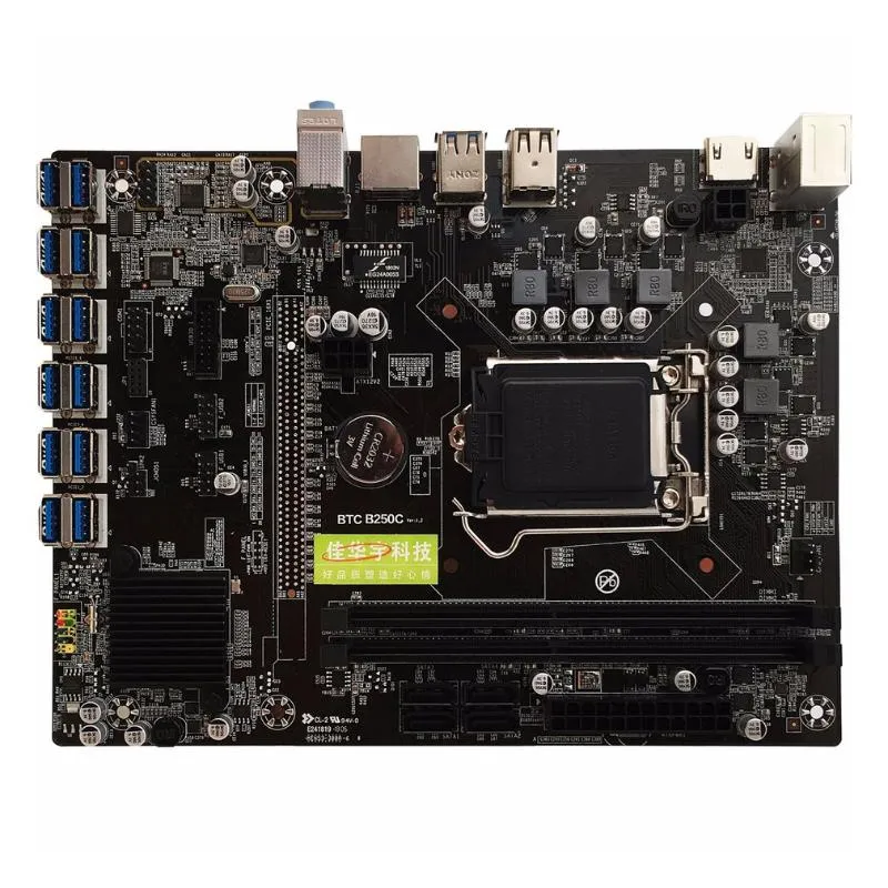 اللوحات الأم BTC Matering Machine Motherboard ATX LGA1151 12 SLAT CARD SLIT USB3.0 إلى واجهة PCI-E Intel 1151MOTHER