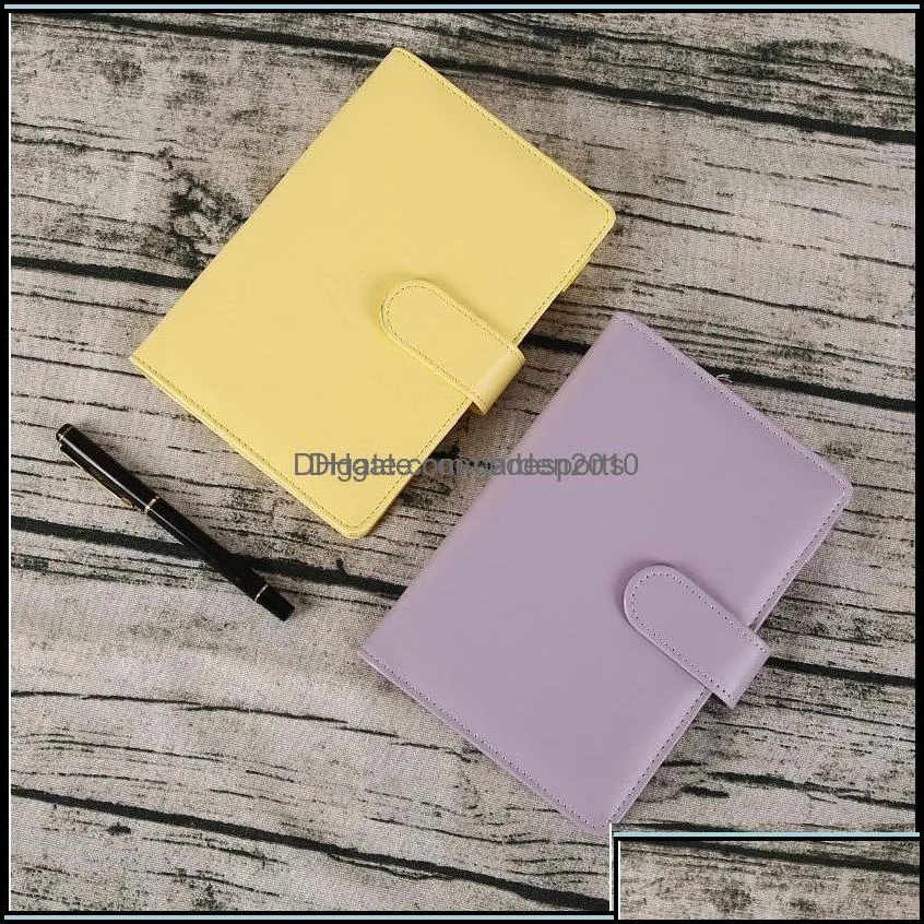 Notepads Notes Office School Supplies Business Industrial 11Colors!!A6 Pu Leather Notebook Binder  Color 19*13Cm Refillable 6 Ring