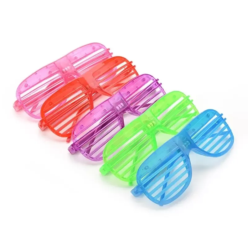 Fashion LED Light Glasses Flashing Shutters Shape Glasses LED Flash Glasses Sunglasses Dances Party Supplies Festival Decoration C0628x04