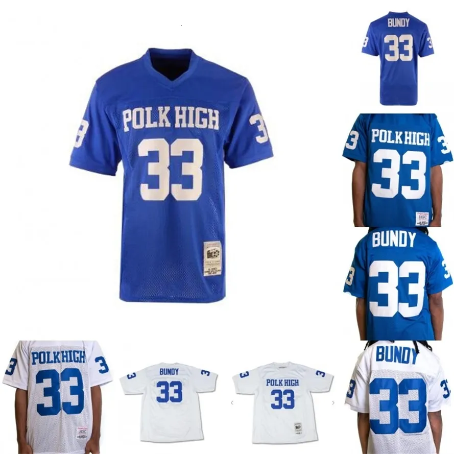 Mit Mens Al Bundy #33 Polk High Football Jersey Married With Children 100% Stitched Womens Football Jerseys Blue White High Quality S-3XL