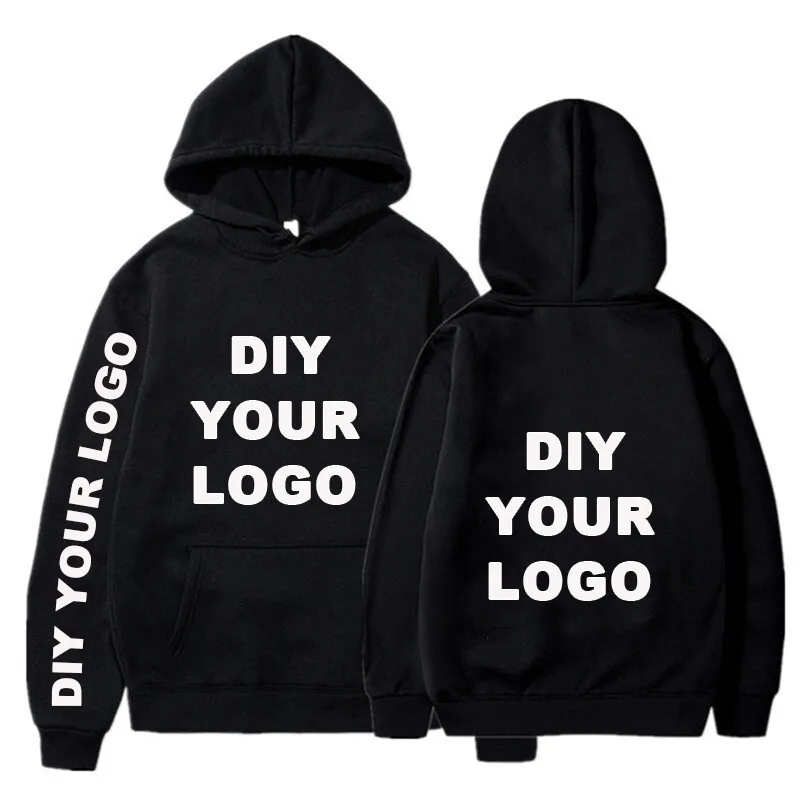 Aangepaste hoodies heren tekst p o print groothandel DIY sweatshirt unisex hoogwaardige streetwear fleece hoodie top drop 220704GX