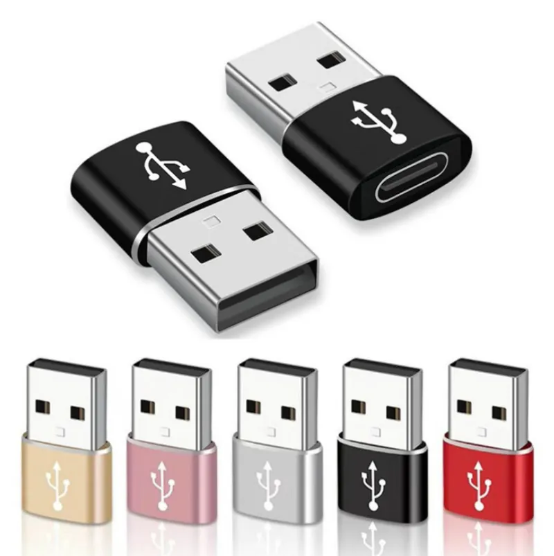 USB-hane till typ C Kvinnlig OTG-anslutningskonverterare USB-C laddningsdataöverföring Adapter
