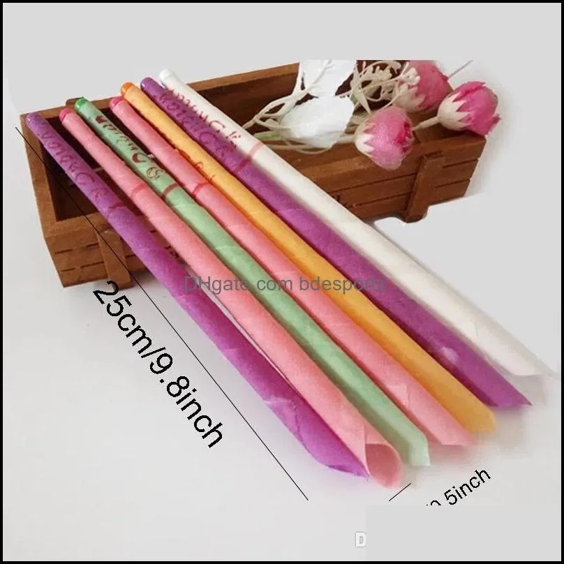 Indian Therapy Ear Candle Natural Aromatherapy Bee Wax Auricular Therapy Ear Candle 8 Colors Coning Brain Ear Care Candle Sticks BH1910