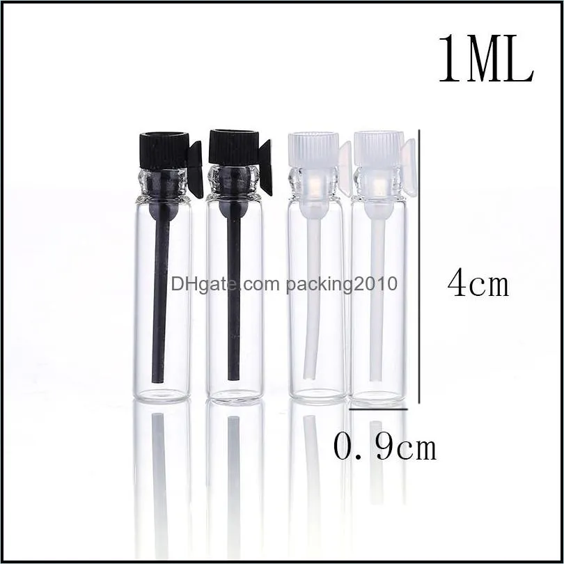 1ml Mini Sample Cute Glass Travel Oil Perfume Bottle with Drop Empty Travel Sample Vials Perfume Bottle Tube