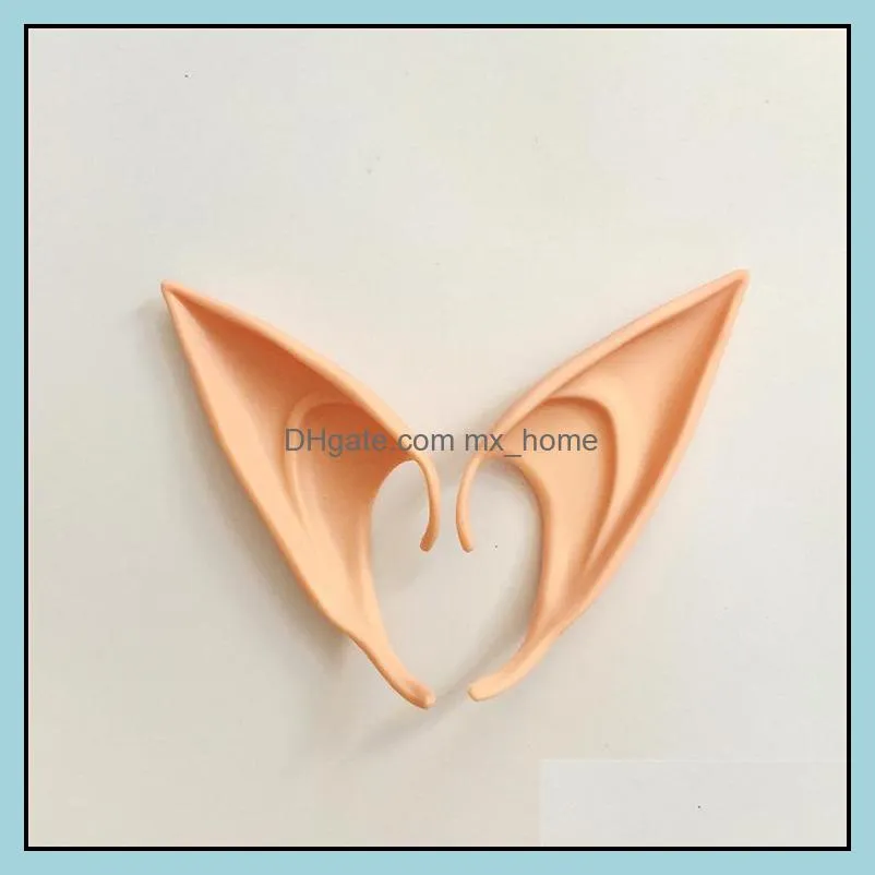 Mysterious Elf Ears fairy Cosplay Accessories Latex Soft Prosthetic False Ear Halloween Party Masks Cos Mask