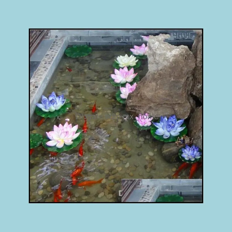 Diameter of 10 CM Simulation Artificial Lotus Flower Floating Water Flowers For Home Wedding Decoration Supplies Pink red white orange