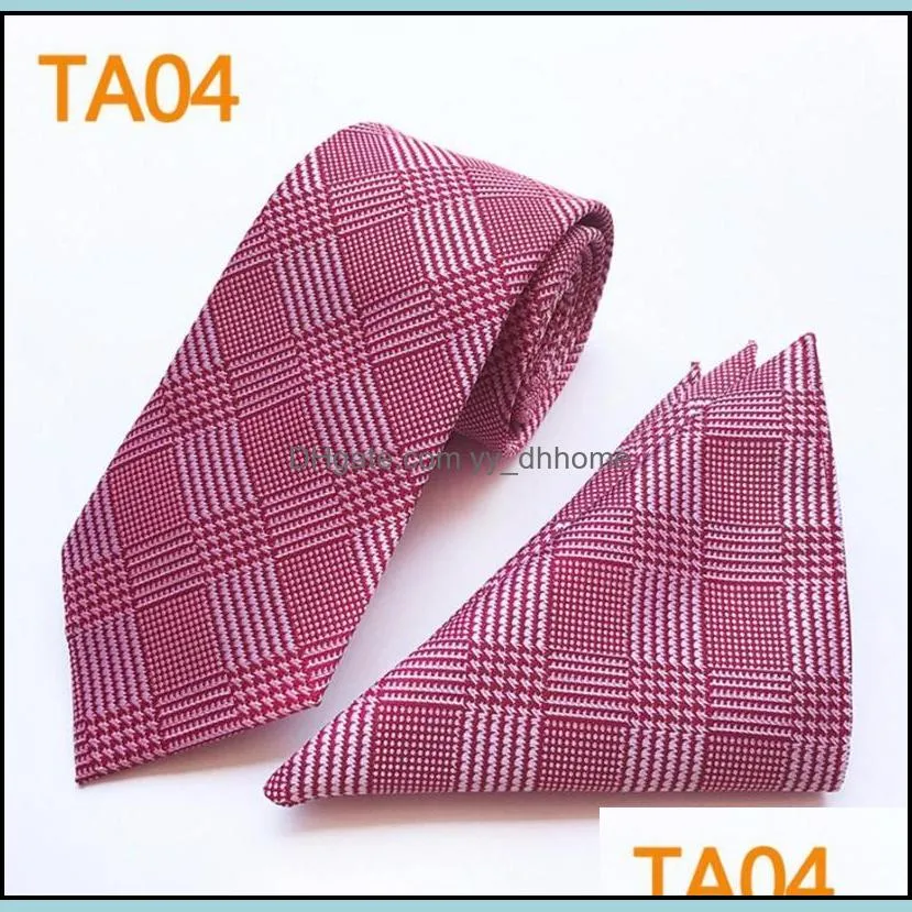 Bow Ties Tie Set Necktie Handkerchife Men`s Paisley Plaid Business Neckwear Ascot Shirt Fashion Accessories1