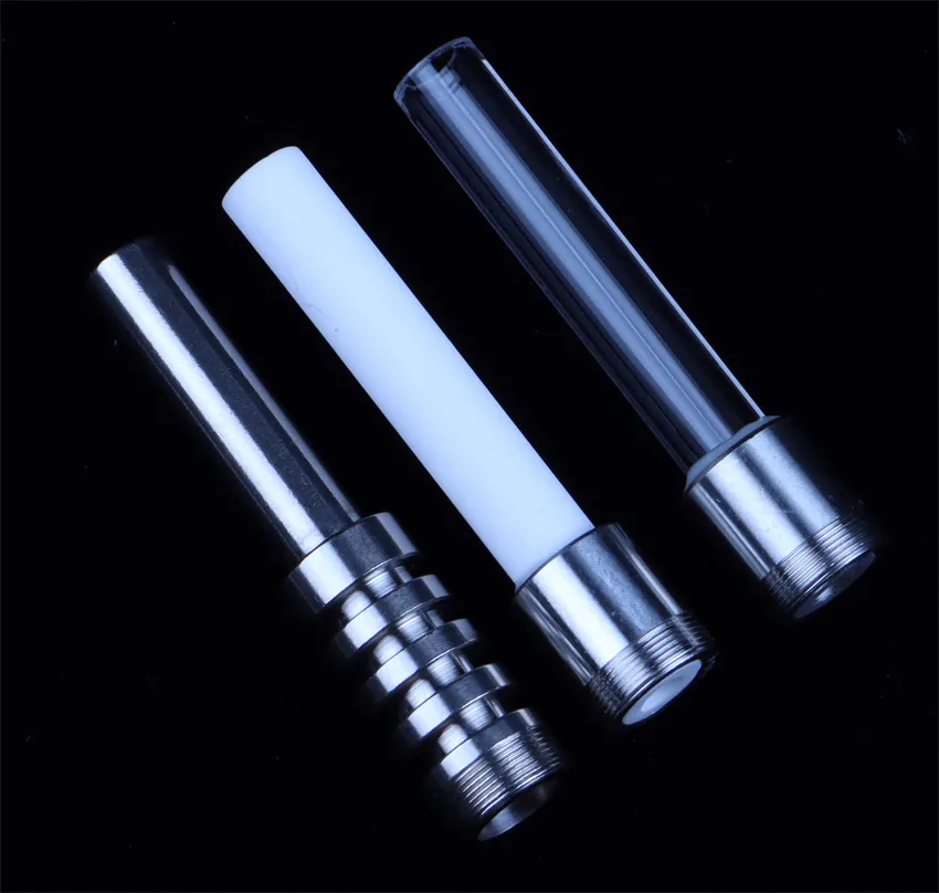 Smoking Replacement 510 Thread and 10mm/14mm/18mm Titanium Ceramic Tip Quartz Banger Nail For Nectar Collector kit