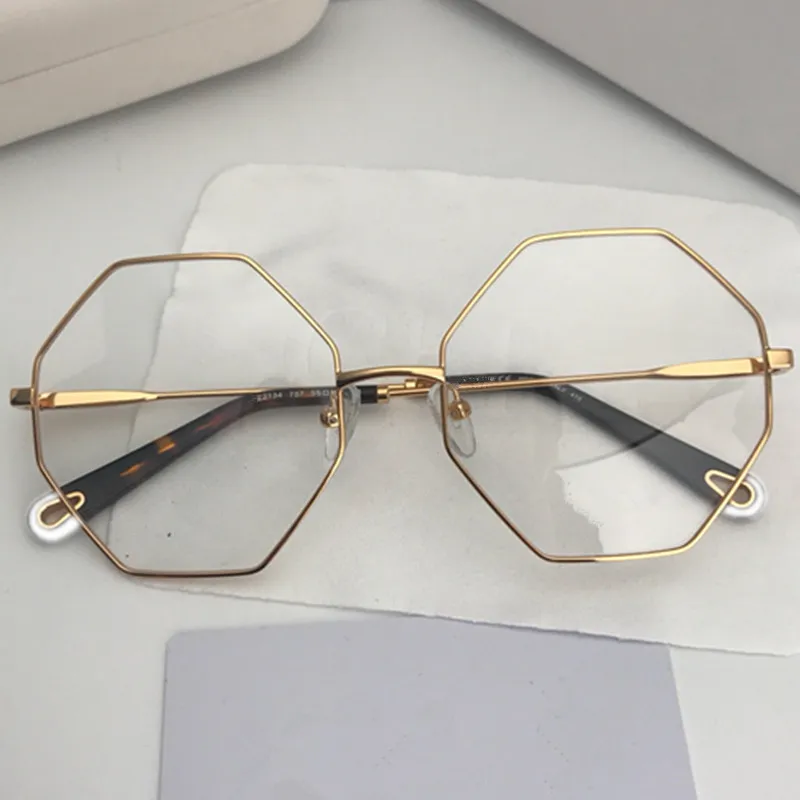 Oversized Round Eyeglasses For Women, Lightweight Metal Frame