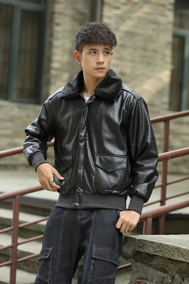 Veste En Cuir Matelassée Pour Homme | Veste De Motard Chaude Pour Homme | Veste D'aviateur Bomber Pour Homme | Veste De Moto Rembourrée Pour Homme | Veste De Moto Vintage En