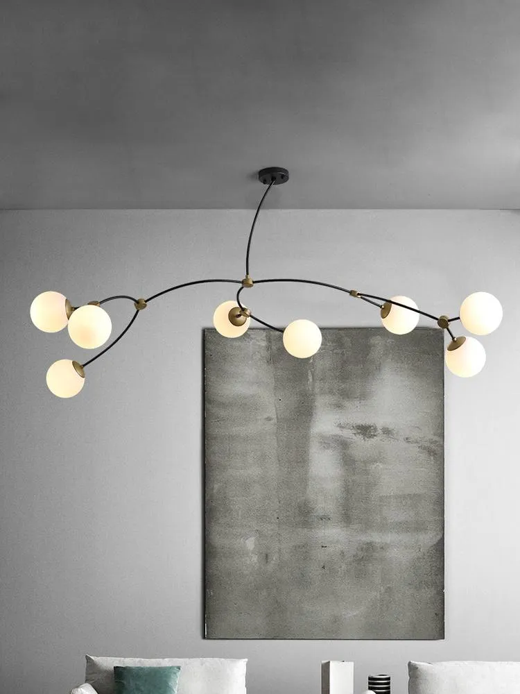 Pendellampor nordisk stil och lyktor modern minimalistisk konst magisk bönor molekylär lampa matsal ljuskrona levande lyftändare