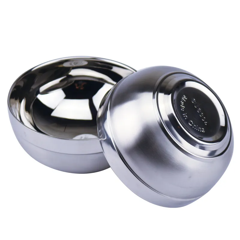 Eco Friendly Double -Sloer Anti Rust Nevanless Steel Classic Bowl Therpulation Therpulation Кухонная столовая приправа 361 D3