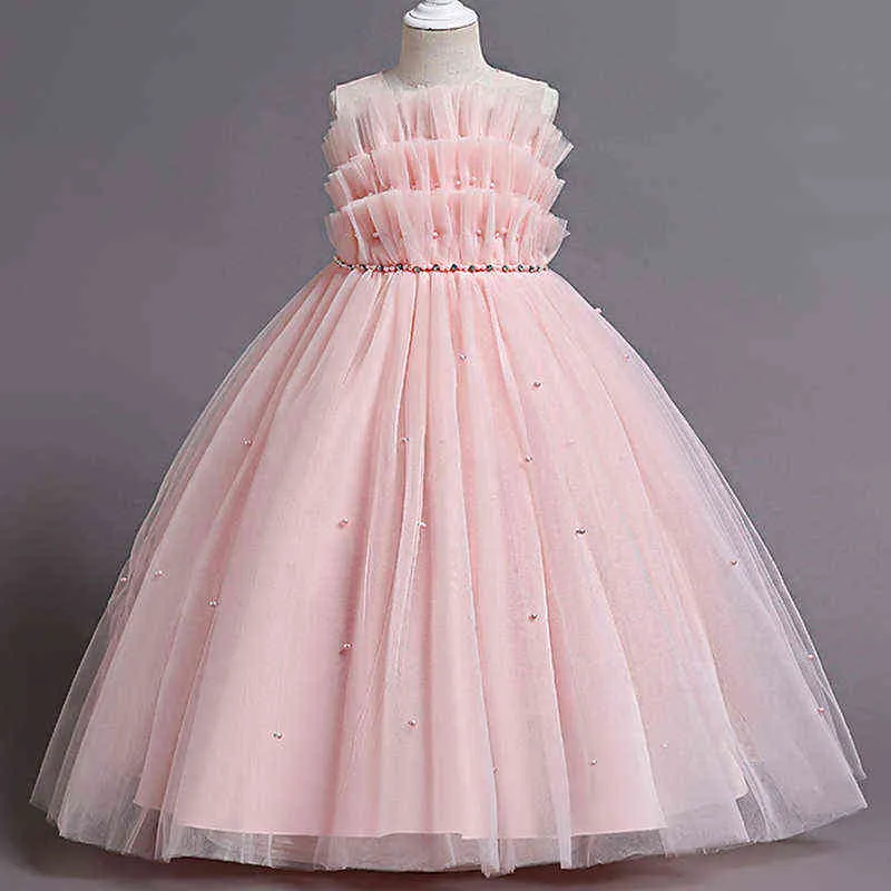 Sommer Mädchen Kleider Geburtstag Party Formale Abendkleid Prinzessin Kleid Blume Mädchen Teenager Kinder Kleidung Für Mädchen Kleidung Y220510
