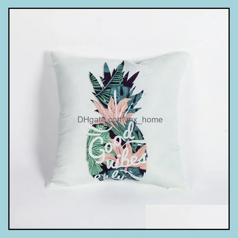 sofa decorative ins style cushion cover tropical plant leaf pillowcase polyester 45*45 throw pillow home decor pillowcover vt0090