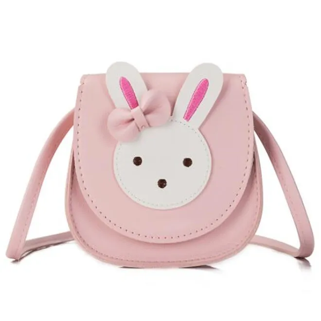 Kinder Mädchen Handtasche Nette Brieftasche Bogen Kaninchen Geld Tasche Kinder Baby Schulter Messenger Taschen Geldbörse