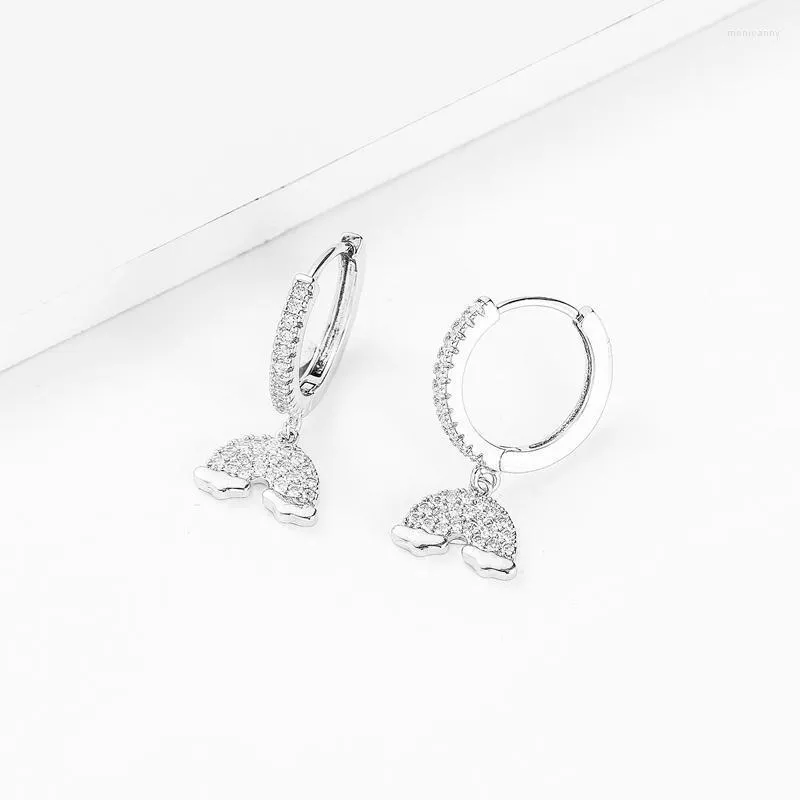 Stud SIPENGJEL Fashion Brilliant Crystal Zircon Statement Hoop Earings For Women Elegant Fine Minimalist Jewelry 2022 Moni22