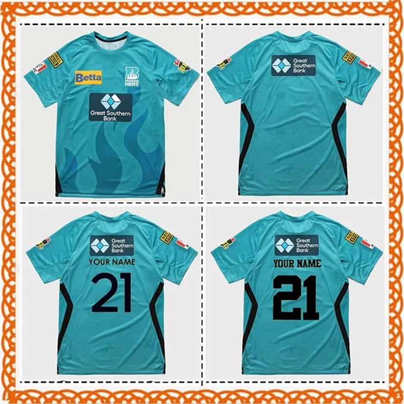 2021/22 Brisbane Heat Australian Cricket Jersey Shirt Size S M L Xl Xxl 3xl 4xl 5xl264e From