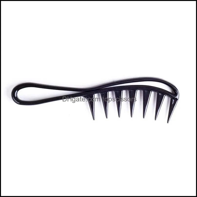 Big tooth comb men`s plastic big back hair comb three-dimensional handle curve salon comb