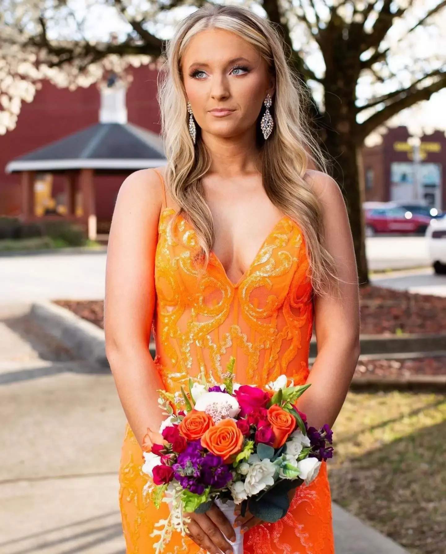 strapless open back dress Orange Simple Spaghetti Straps New Long Evening Prom Dresses fg4517 –  formalgowns main image 0