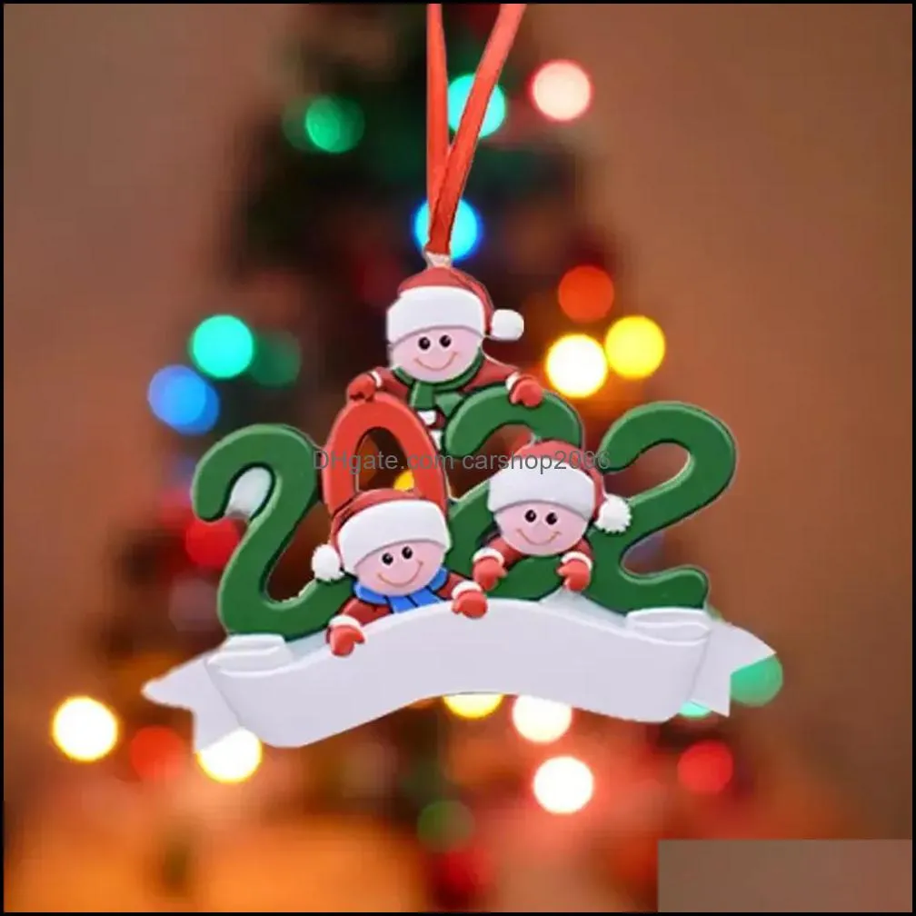 ups new 2022 resin christmas decorations outdoor tree ornaments heads diy pendants party favor gift