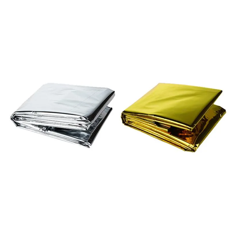 210*130cm Portable Outdoor Life-saving Blanket Survival Tool Party Favor Waterproof Emergency Foil Thermal First Aid Rescue Thermal Blankets