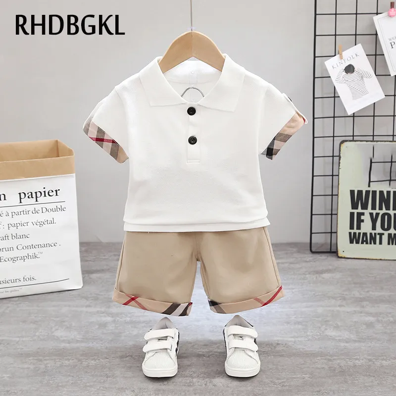 Kids Boys Summer Clothes Sets   Cotton Shirts And... 