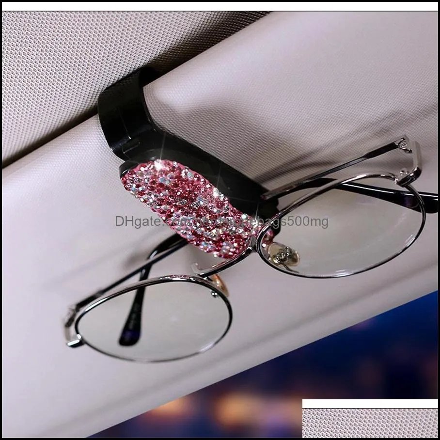 Other Household Sundries New diamond-studded car Multi-functional  clip glasses frame wholesale