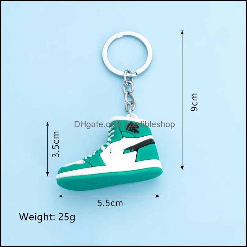 2022 Hot selling New style Stereo sneakers keychains button pendant 3D mini basketball shoes model soft plastic decoration gift key