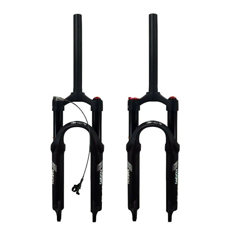 Bike Forks Pasak MTB Suspensão Fork de 20 polegadas Freio fosco de ar preto absorção de ar absorção 100mm qr 9mm Direcionamento 28,6mm de bloqueio remoto