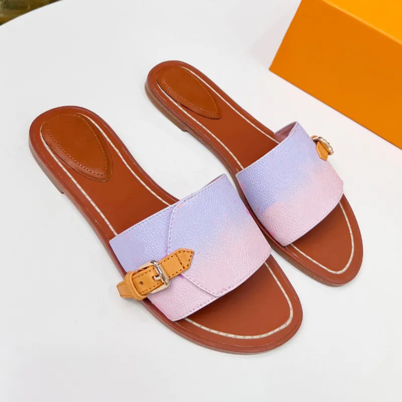 Designer desliza homens homens chinelos sandálias de luxo Marcas de sandálias Flor Floral Flor Flors Bottoms Colo