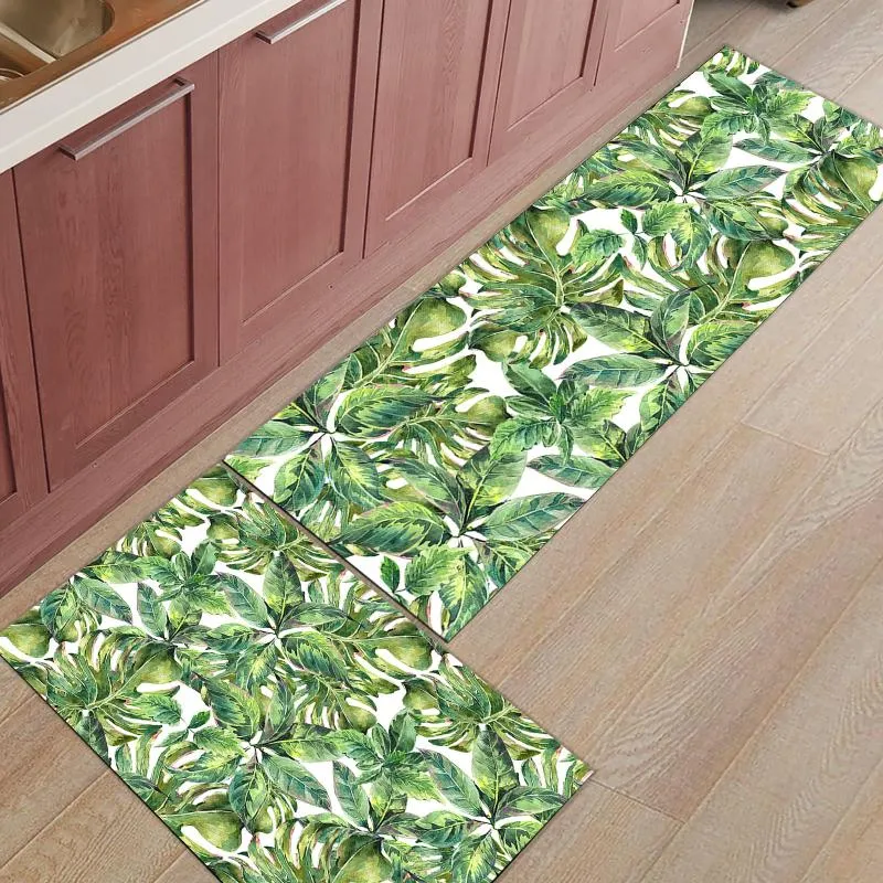 Ковры тропические растения листья ладонь кухня коврик для дома ванная комната крытая швейцар