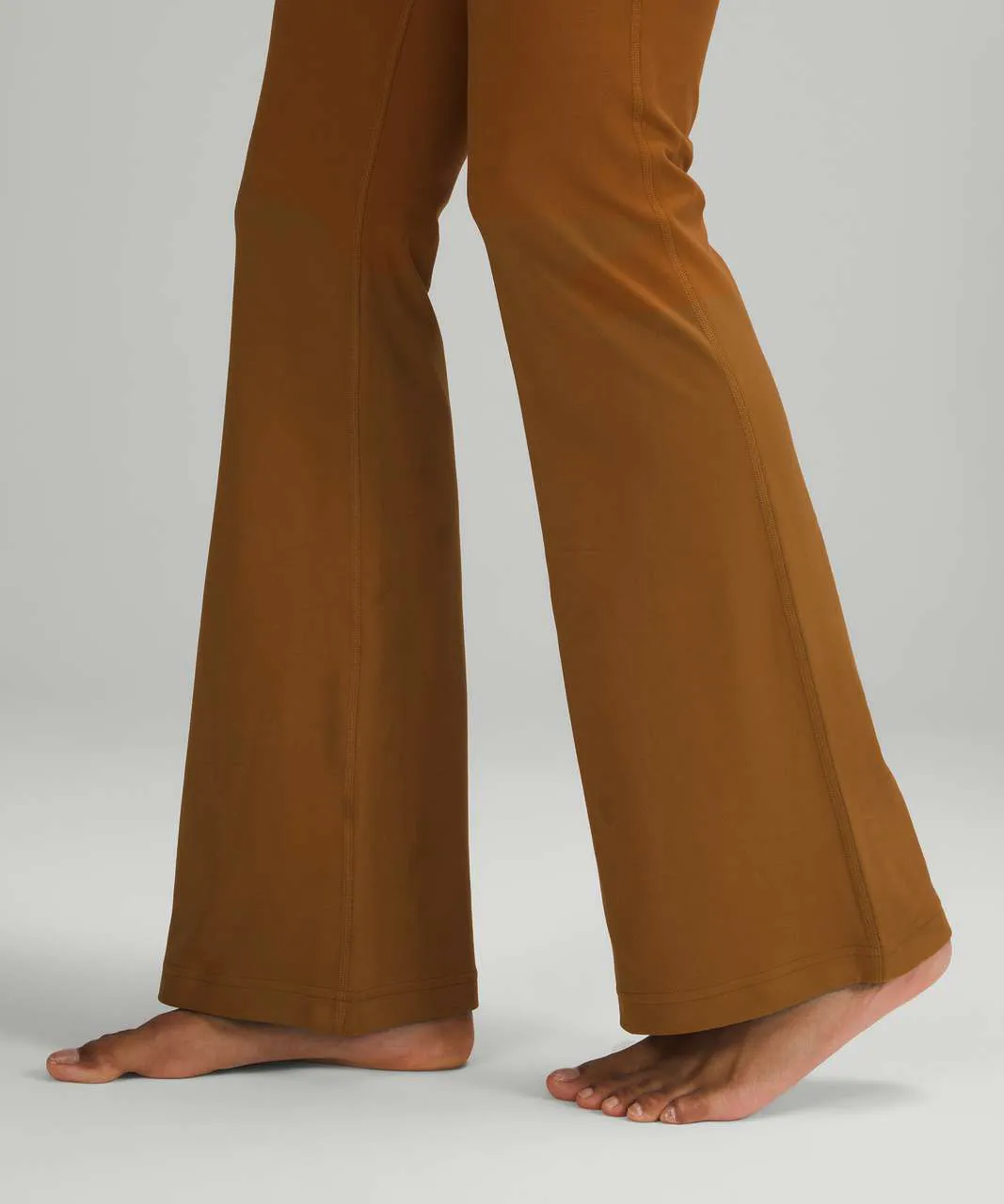 Womens Lycra Flared Brown Flare Leggings With Wide Leg And High