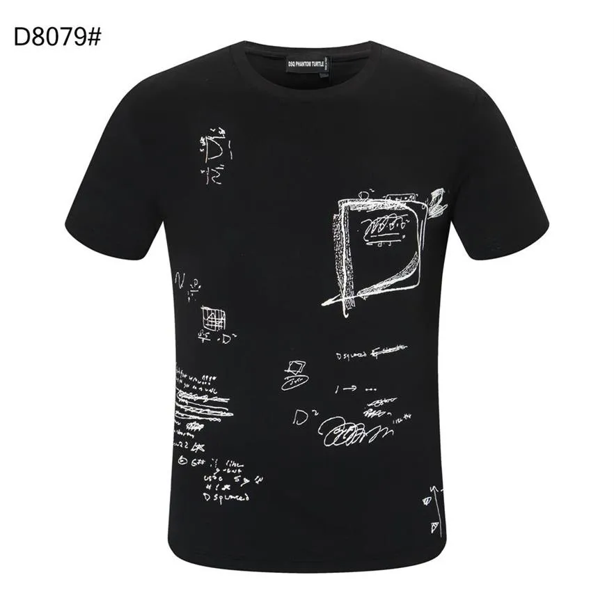 D2 PHANTOM TURTLE SS Herren Designer T-Shirt Italienische Mode T-Shirts Sommer Muster T-Shirt Männlich Hohe Qualität 100% ZGA DSQUAREDs DSQ2470