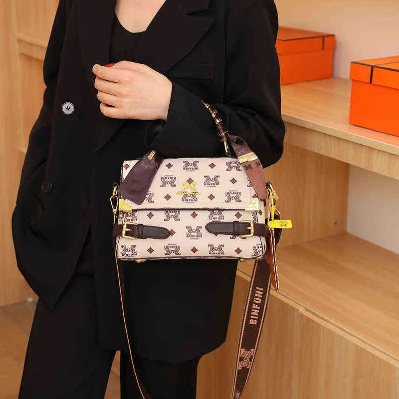 حقيبة يد مطبوعة بوسطن حقيبة الترفيه المرأة 2022 جديد نسيج الأزياء شخصية حقيبة قطري