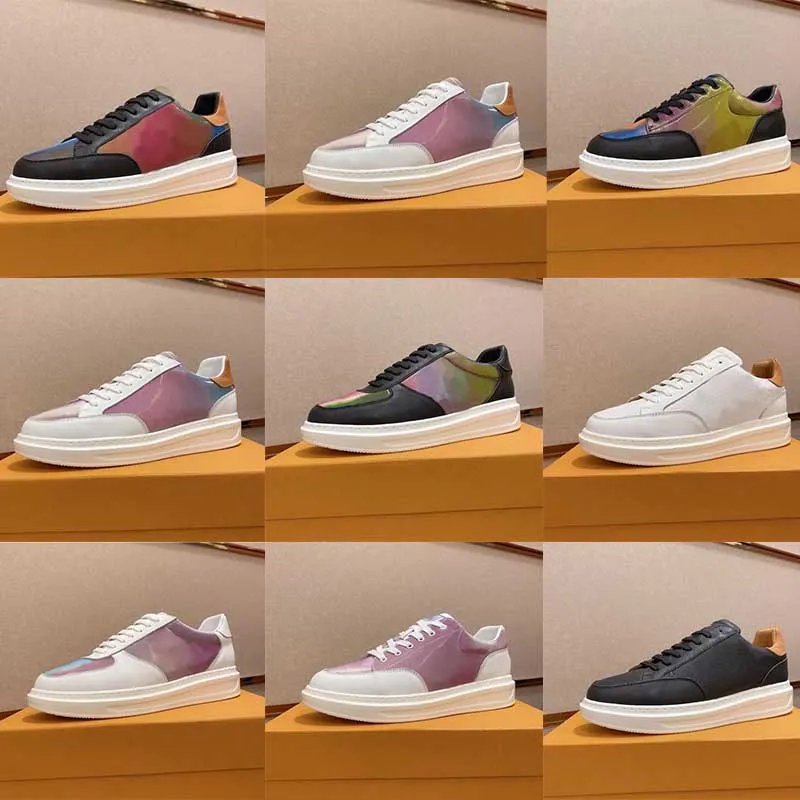 scarpe casual fluorescenti classiche da uomo scarpe formali in rilievo DJ originali in pelle con suola spessa stringate sport all'aria aperta scarpe artigianali di recupero perfette